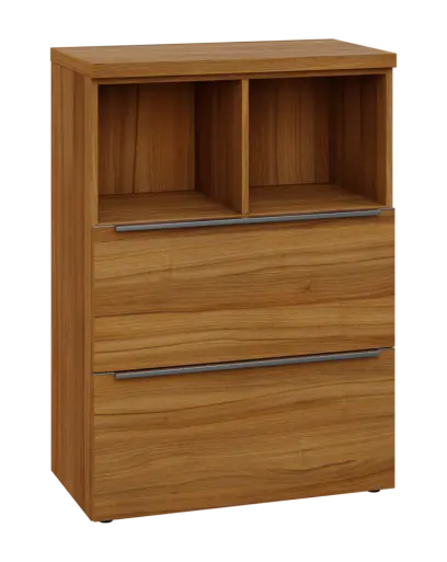 SIN 3 - 82ZN kancelářská skříň, 2-zásuvková/nika, 1120x800x400, ořech světlý